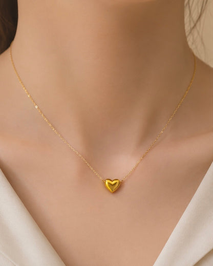 Heart Gold Colour Necklace