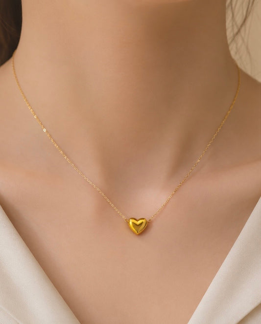 Heart Gold Colour Necklace