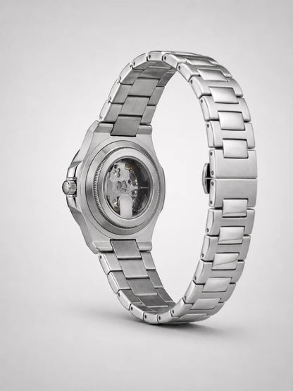 Velnora Classic Silver Black Dial Watch