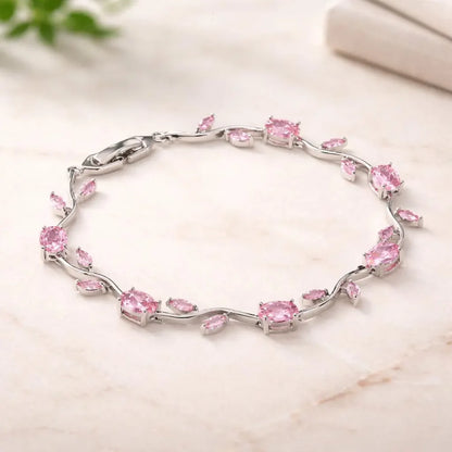 Pink Crystal Vine Bracelet