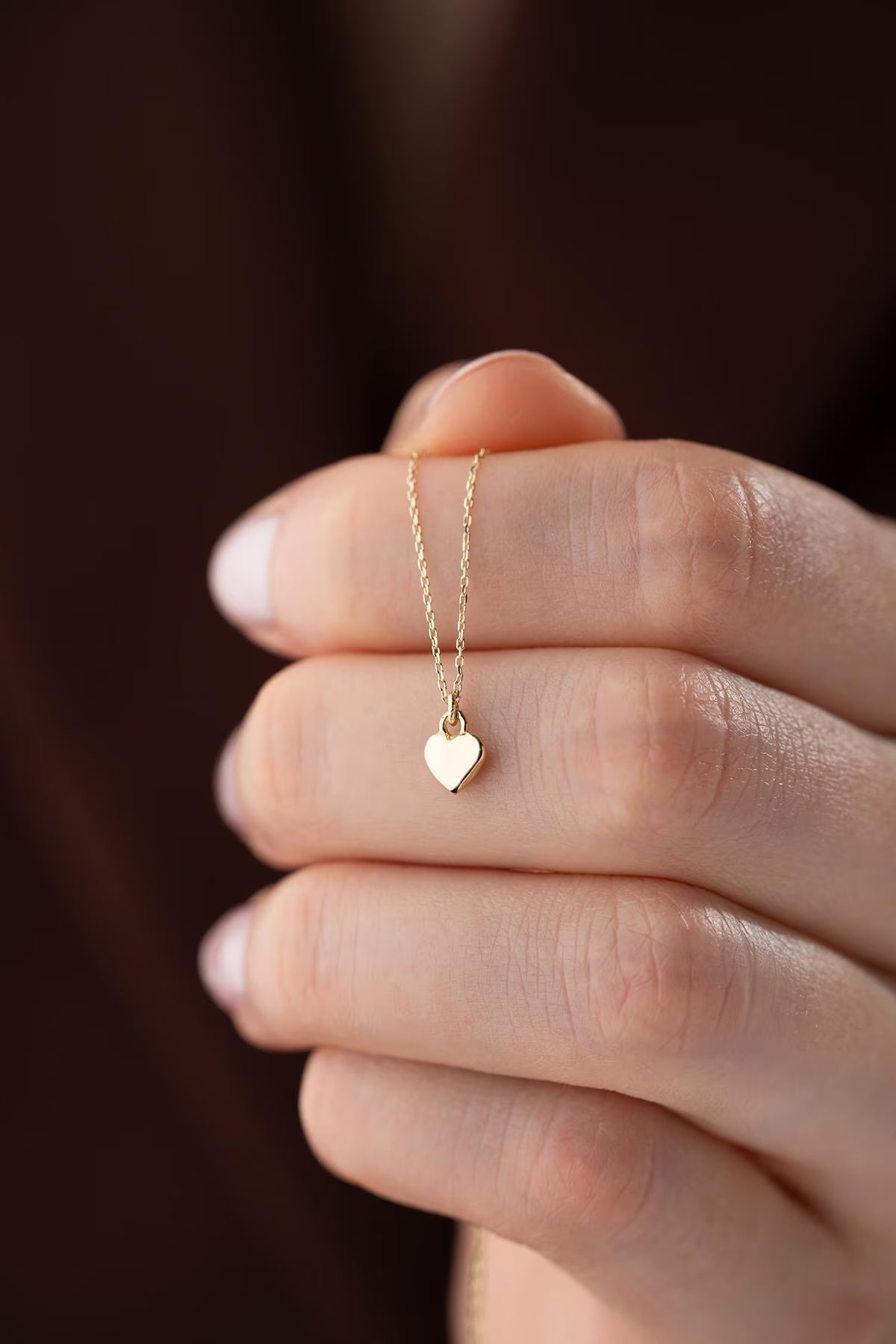 Heart Gold Colour Necklace