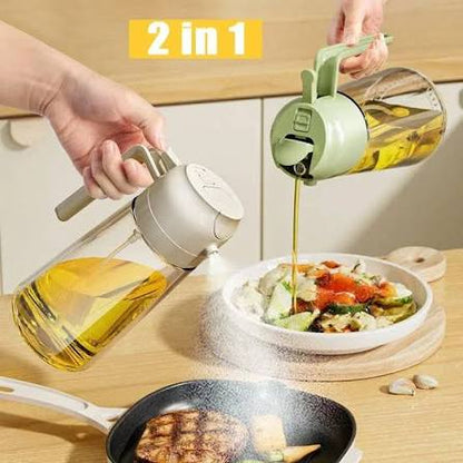 470ml Glass Oil Spray Bottle – Premium Kitchen Oil Mister for Cooking