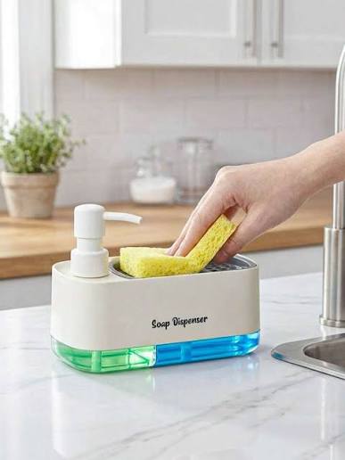 Soap Dispenser Set Sink Organizer Pump